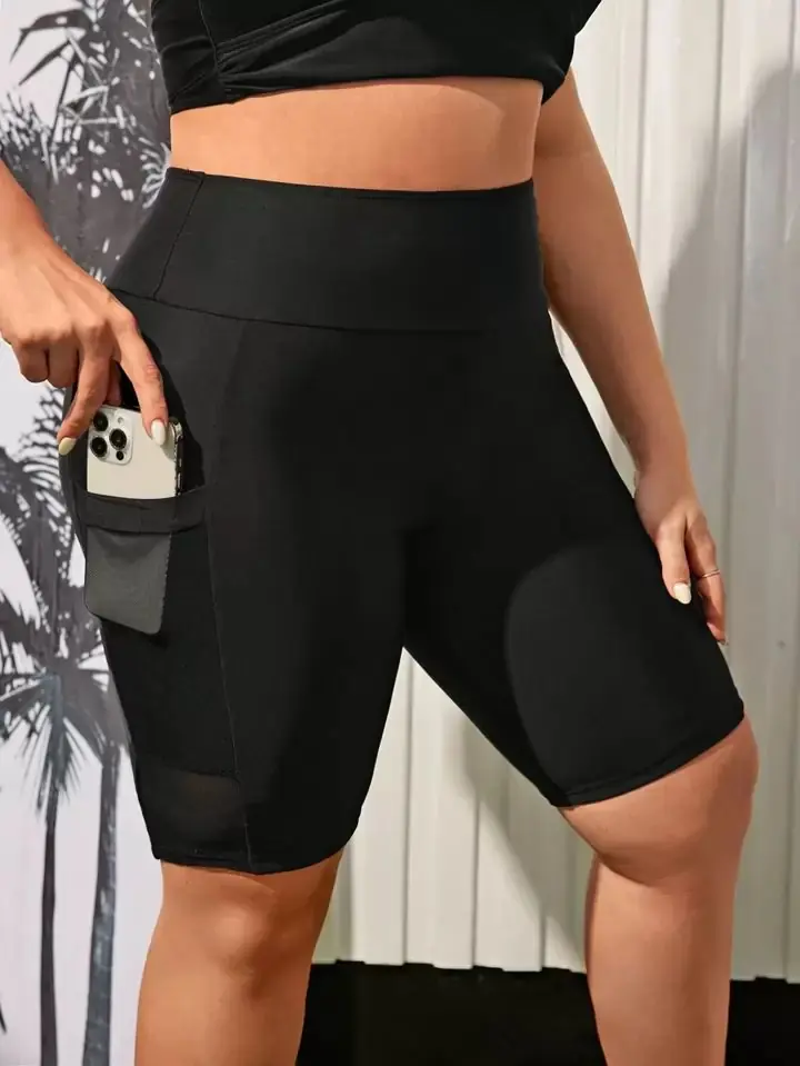 Biker negra bolsillo transparencia