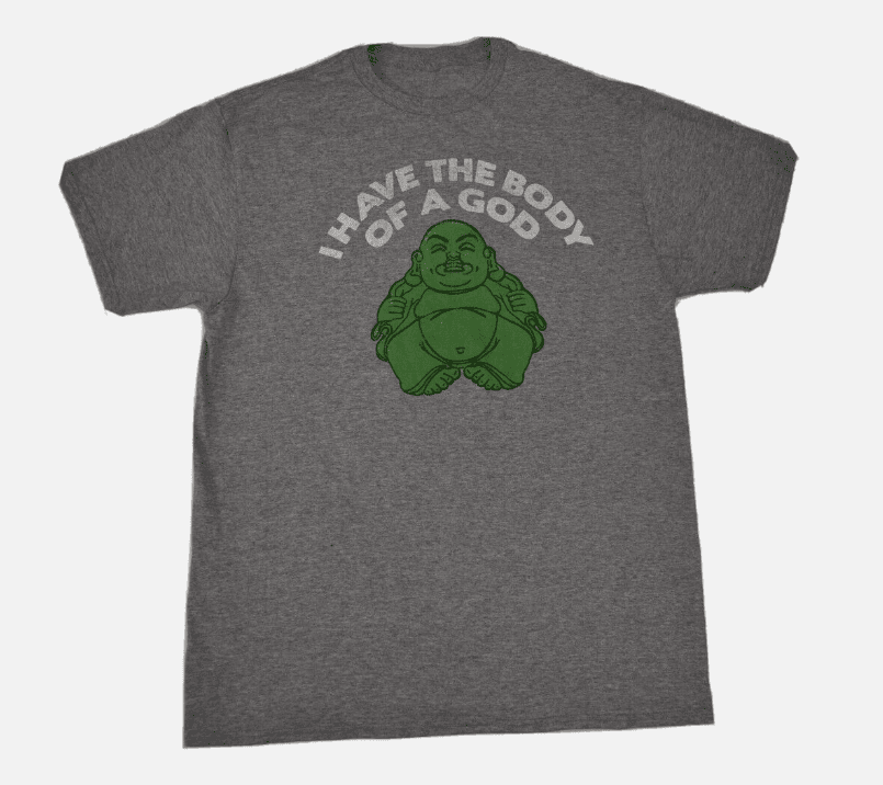 Remera gris con buda