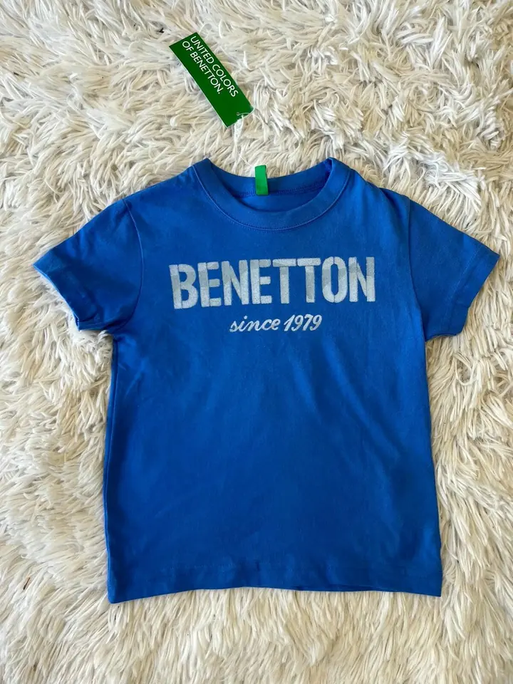 Remera benetton since 1979 azul niño