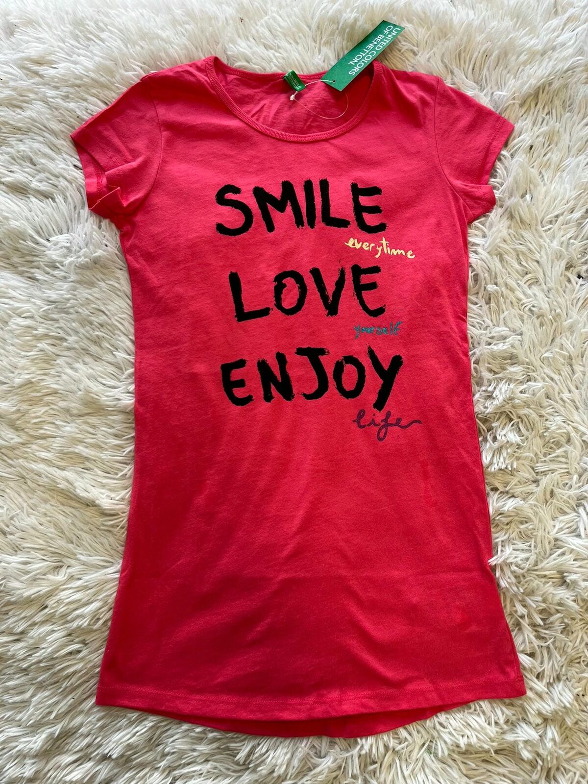 Vestido rosa benetton smile