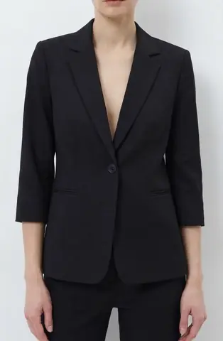 Blazer negro manga 3/4