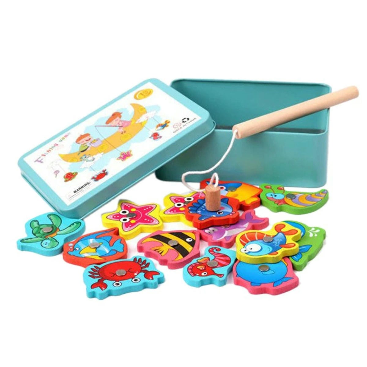 JUEGO DE PESCA EN CAJA DE METAL
