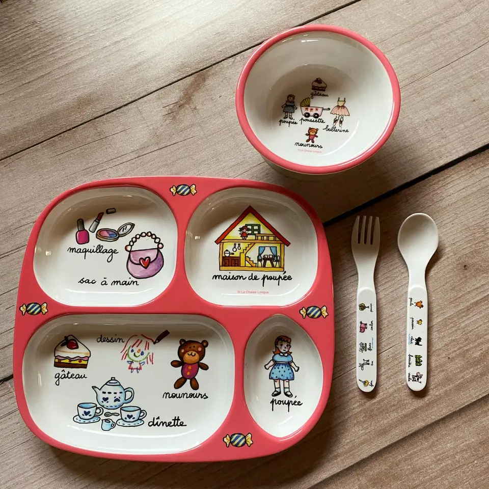SET DE PLATOS NIÑ@ 4 PIEZAS