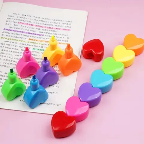 RESALTADOR MULTICOLOR CORAZONES