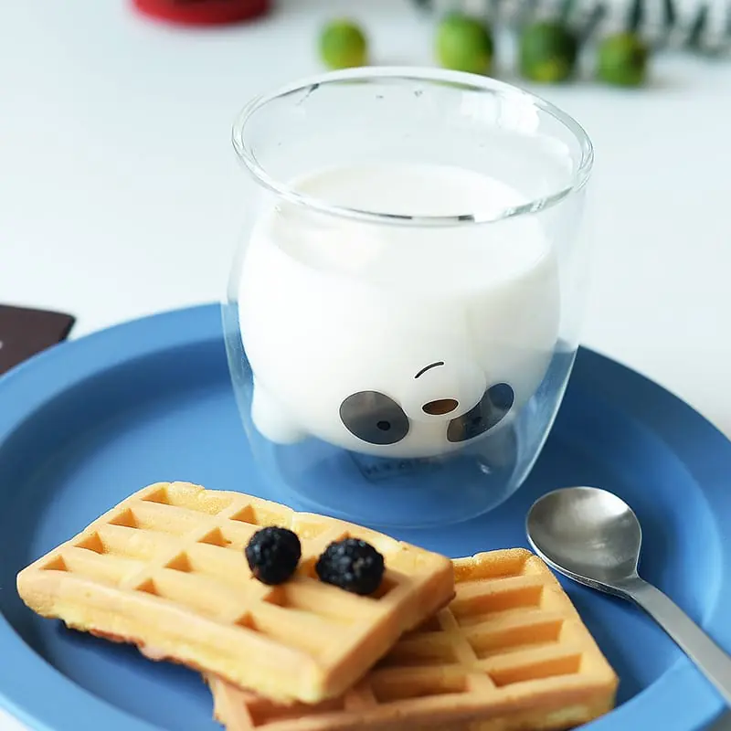 VASO VIDRIO DOBLE CAPA OSO PANDA