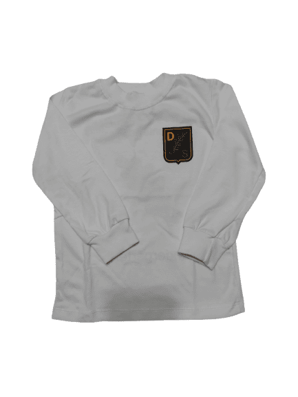 Remera algodón preescolar manga larga Blanca/Roja