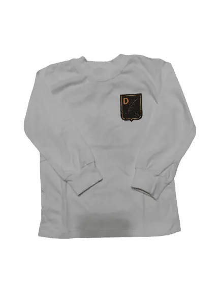 Remera algodón preescolar manga larga Blanca/Roja