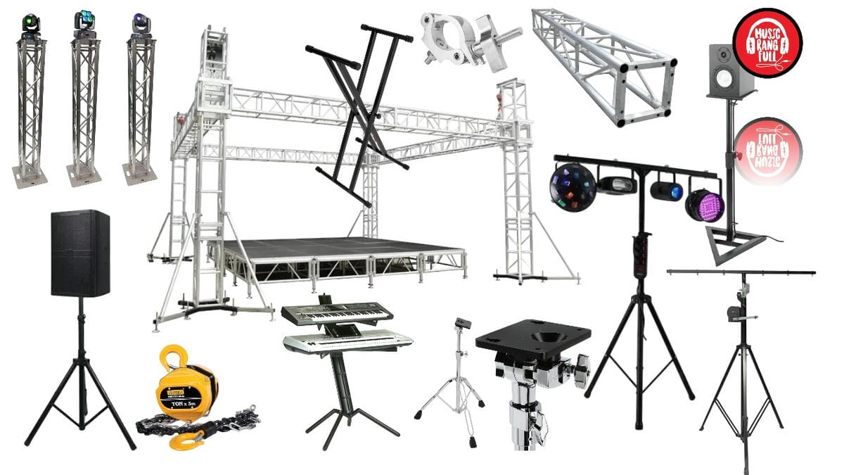 SOPORTES TRÍPODES TRUSS CLAMP APAREJOS ESTRUCTURAS CATRACAS