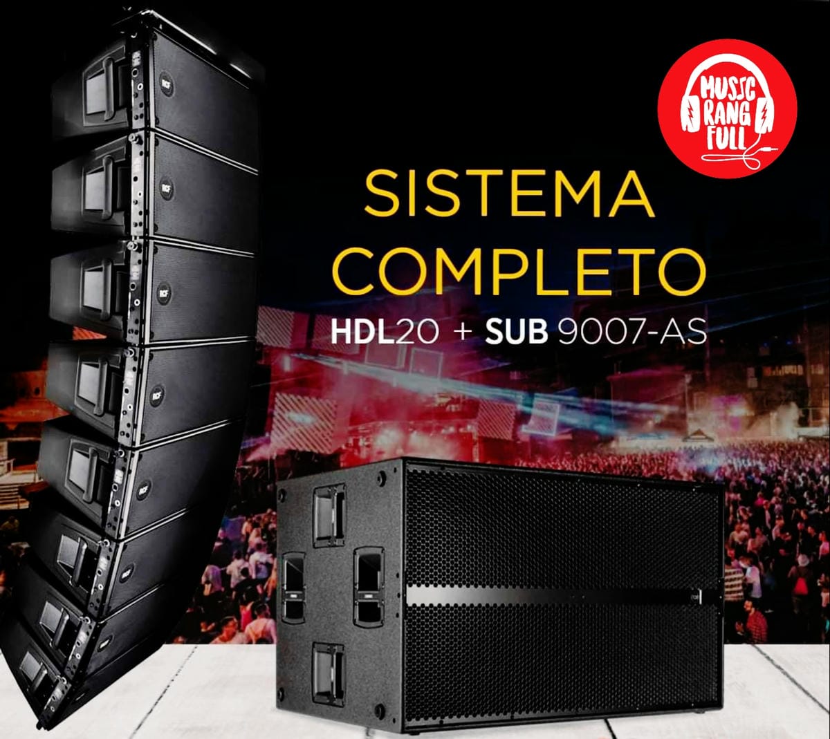 Sistema 8 RCF HDL20A y 2 SUB RCF 9007AS