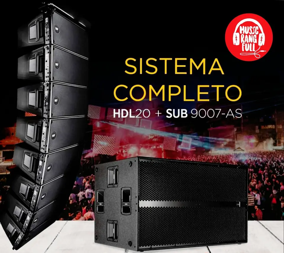 Sistema 8 RCF HDL20A y 2 SUB RCF 9007AS