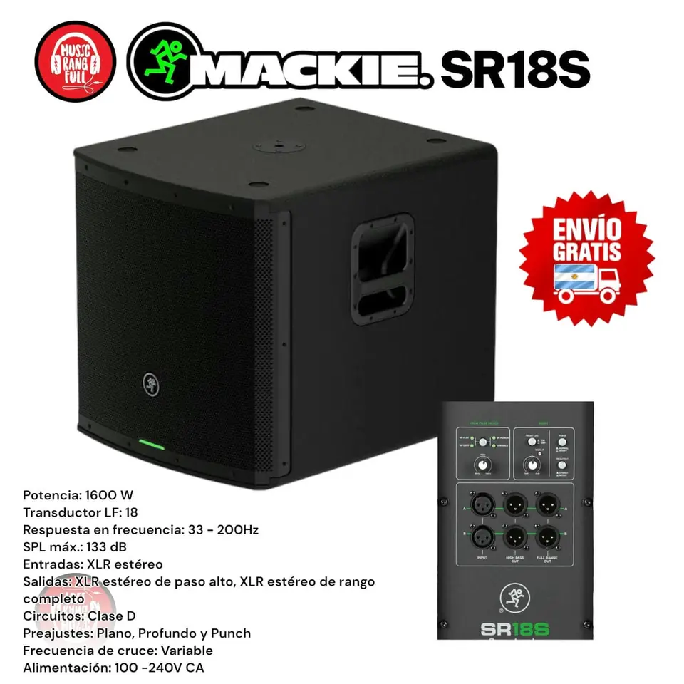 SUB MACKIE SR18S ACTIVO