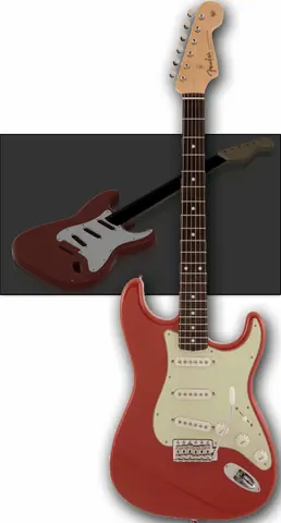Style Fender stratocaster 60' guitar (STL)