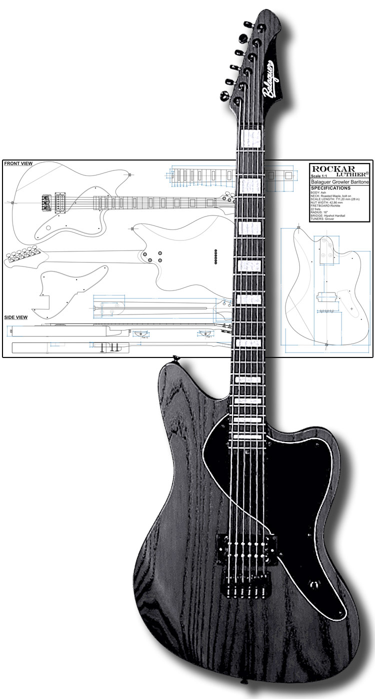 Style B. Growler baritone guitar