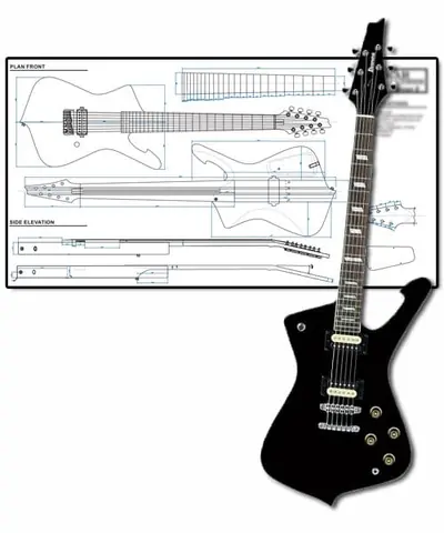 Style Ibanez Iceman (8 strings)