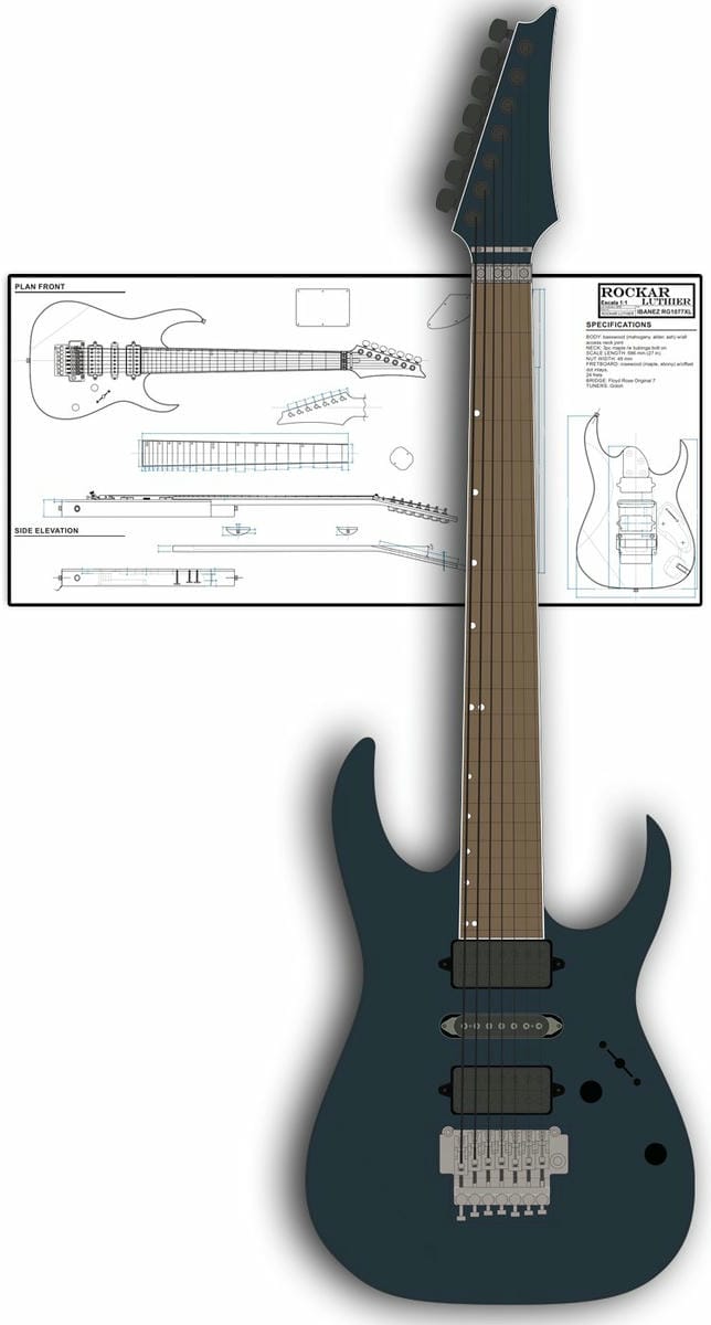 Style Ibanez RG1077XL Baritono
