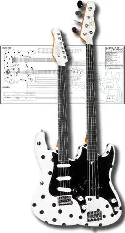 Plans/Blueprints for luthier, Style Angine de poitrine 2 guitar