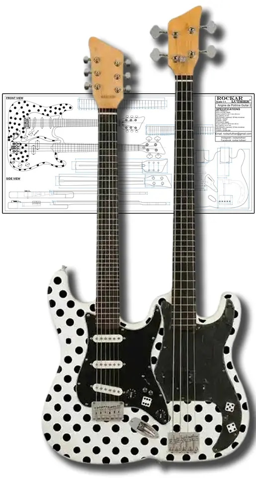 Plans/Blueprints for luthier, Style Angine de poitrine guitar