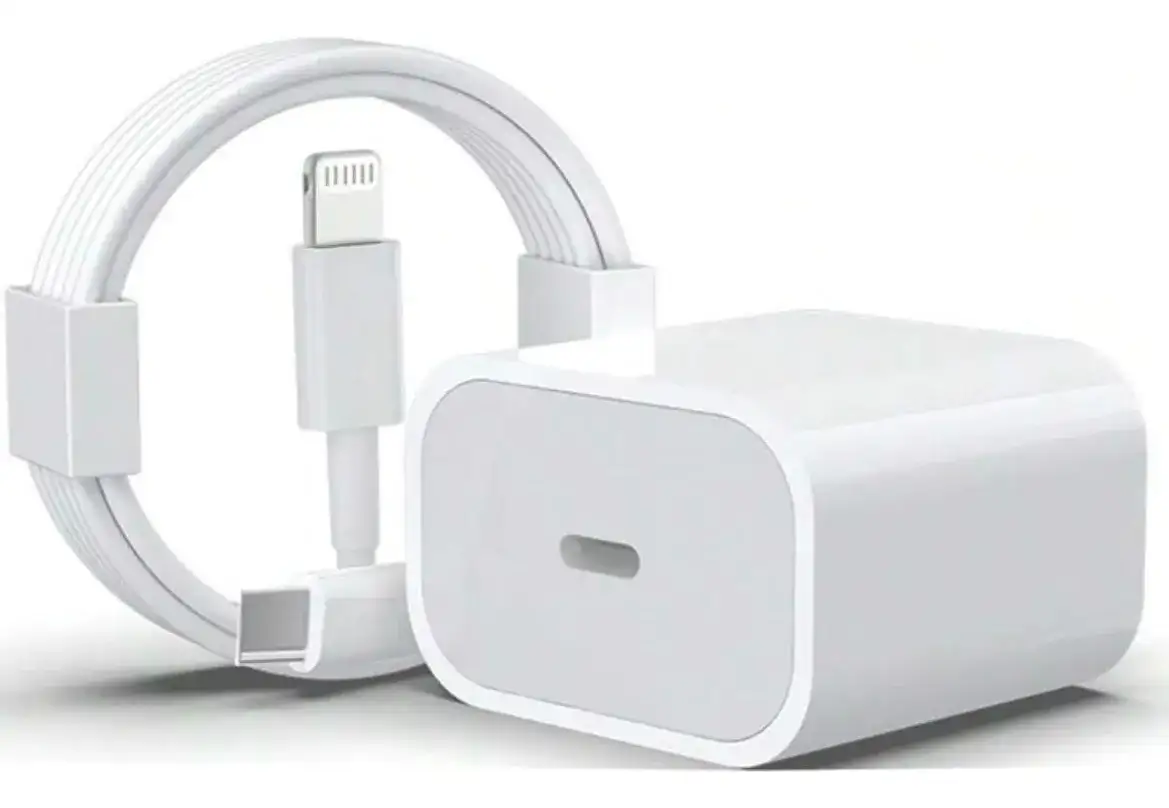 Combo Cargador 20w Y Cable C A Ligthing 1 Mts. Iphone