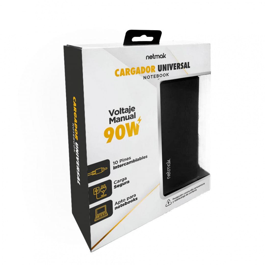 Cargador Notebook Universal Netmak 90W NM-1187