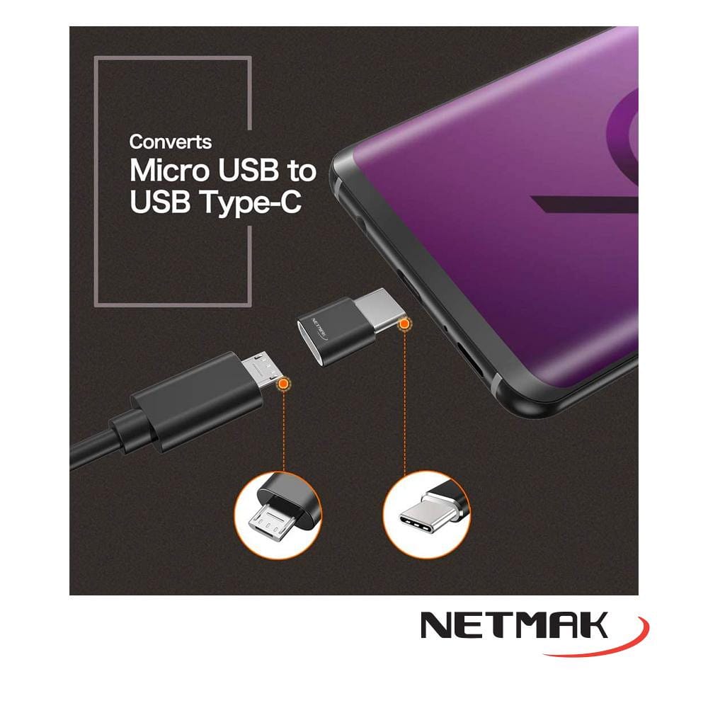 Adaptador tipo c (m) ~ micro usb (h) nm-c103