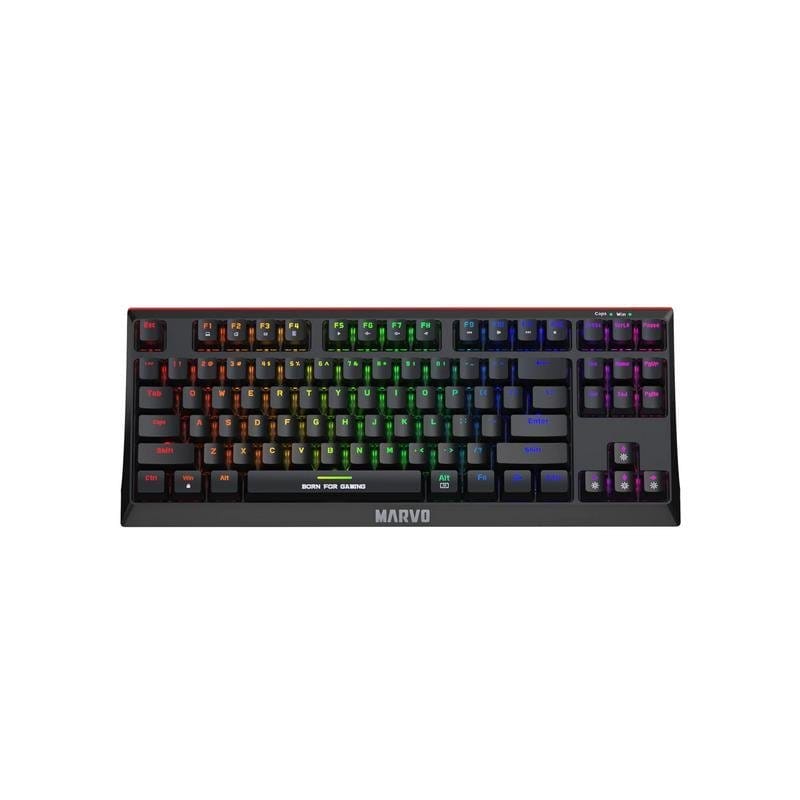Teclado mecanico compacto marvo kg953 switch blue esp usb tipo c