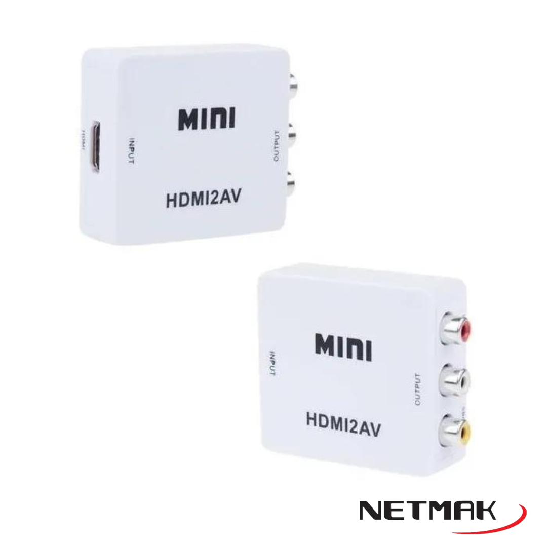 Conversor HDMI a RCA AV Netmak NM-HD4 Audio y Video
