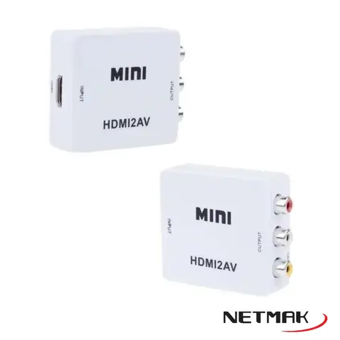 Conversor HDMI a RCA AV Netmak NM-HD4 Audio y Video