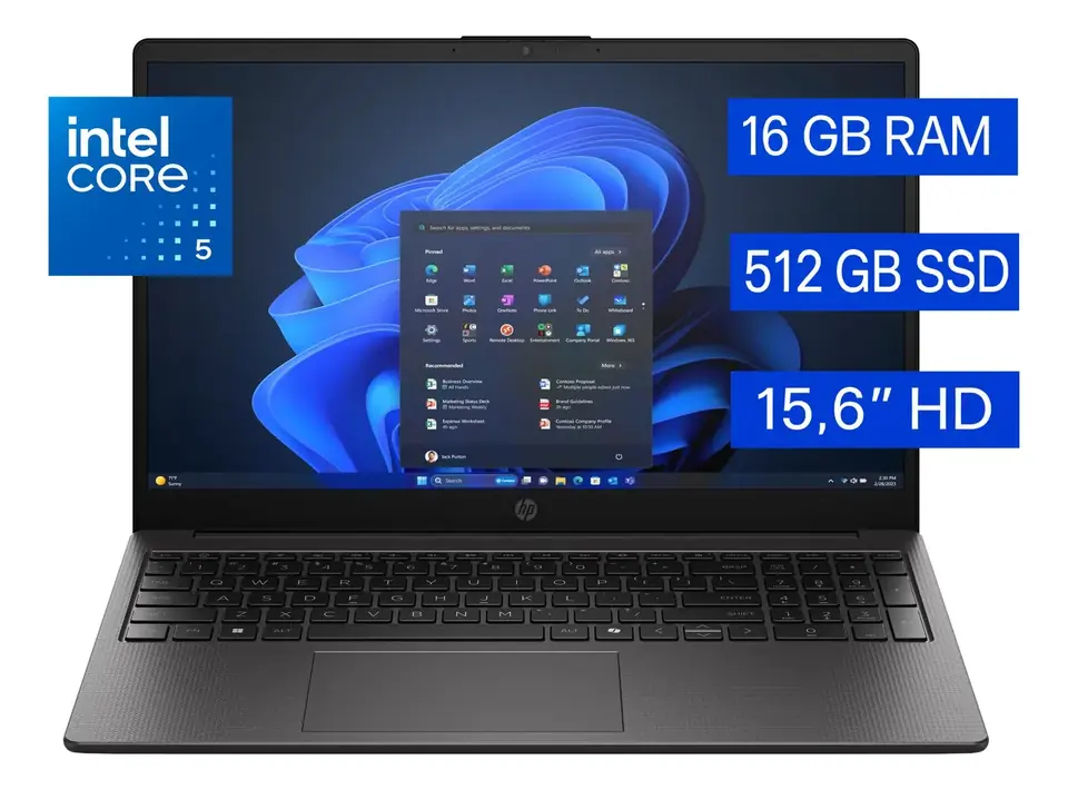 Notebook HP 250R G10 i5, 16GB RAM y SSD 512GB