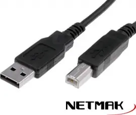 Cable USB-A a USB-B 1.8m Impresora Negro