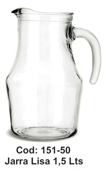 JARRA VIDRIO LISA 1.5 L