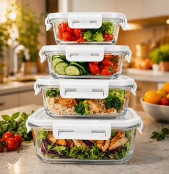 HERMETICO VIDRIO RECTANGULAR HORNO FREEZER VARIAS MEDIDAS DESDE