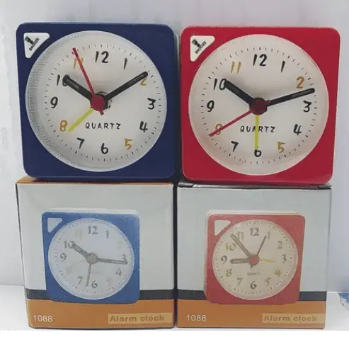 RELOJ DESPERTADOR SONIDO ASCENDENTE COLORES C/LUZ