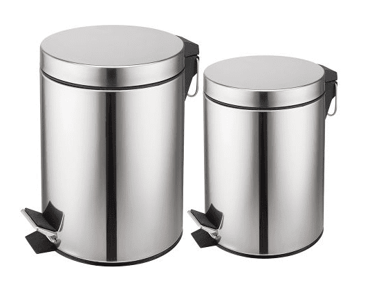 CESTO /TACHO ACERO 3 L CON PEDAL Y TAPA ACERO