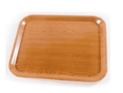 BANDEJA RECTANGULAR SIMIL MADERA MELAMINA 43 X 32 CM