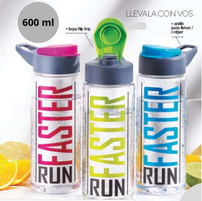 BOTELLA DEPORTIVA CON TAPA COLORES
