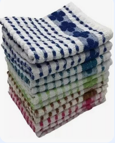 PACK X 3 REPASADORES CUADRILLE SURTIDOS COLORES