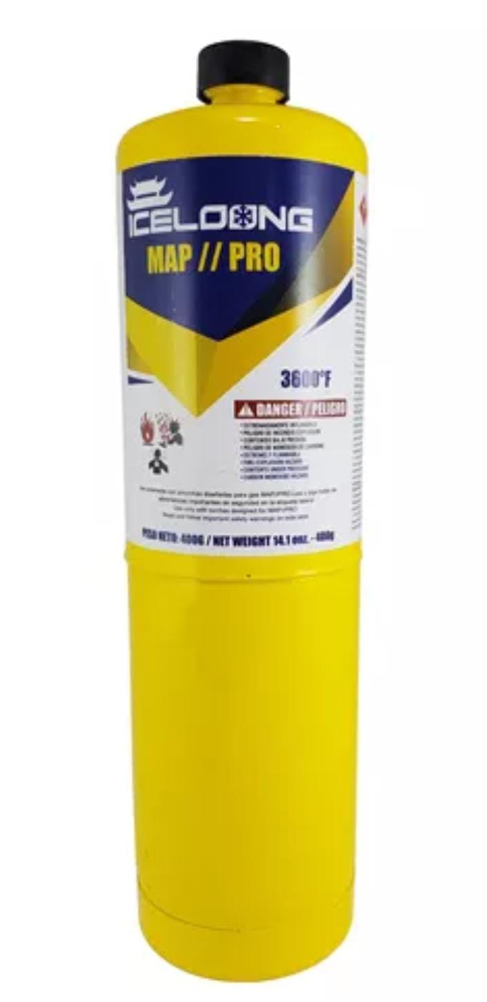 Tubo Garrafa Map Para Soldadura Refrigeracion 400g Mapp Gas