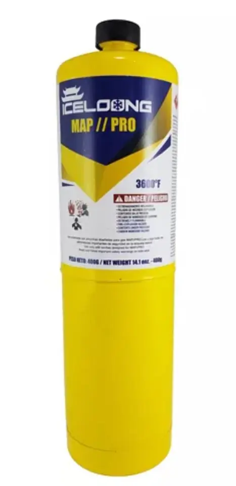 Tubo Garrafa Map Para Soldadura Refrigeracion 400g Mapp Gas