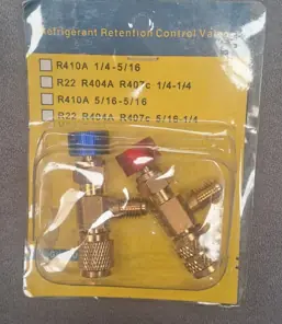 JUEGO DE VALVULA DE SERVICIO LLAVE DE CARGA R410 Y R410