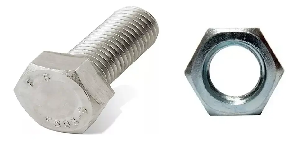 BULON DE 1/4 X 36MM + TUERCA 100 UNIDADES LOS PRECIOS NO INCLUYEN IVA
