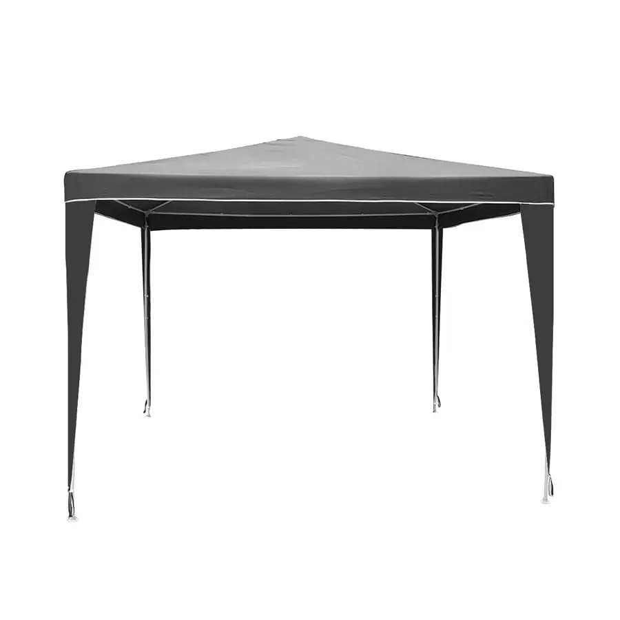 Gazebo de poliéster 3 m × 3 m color gris