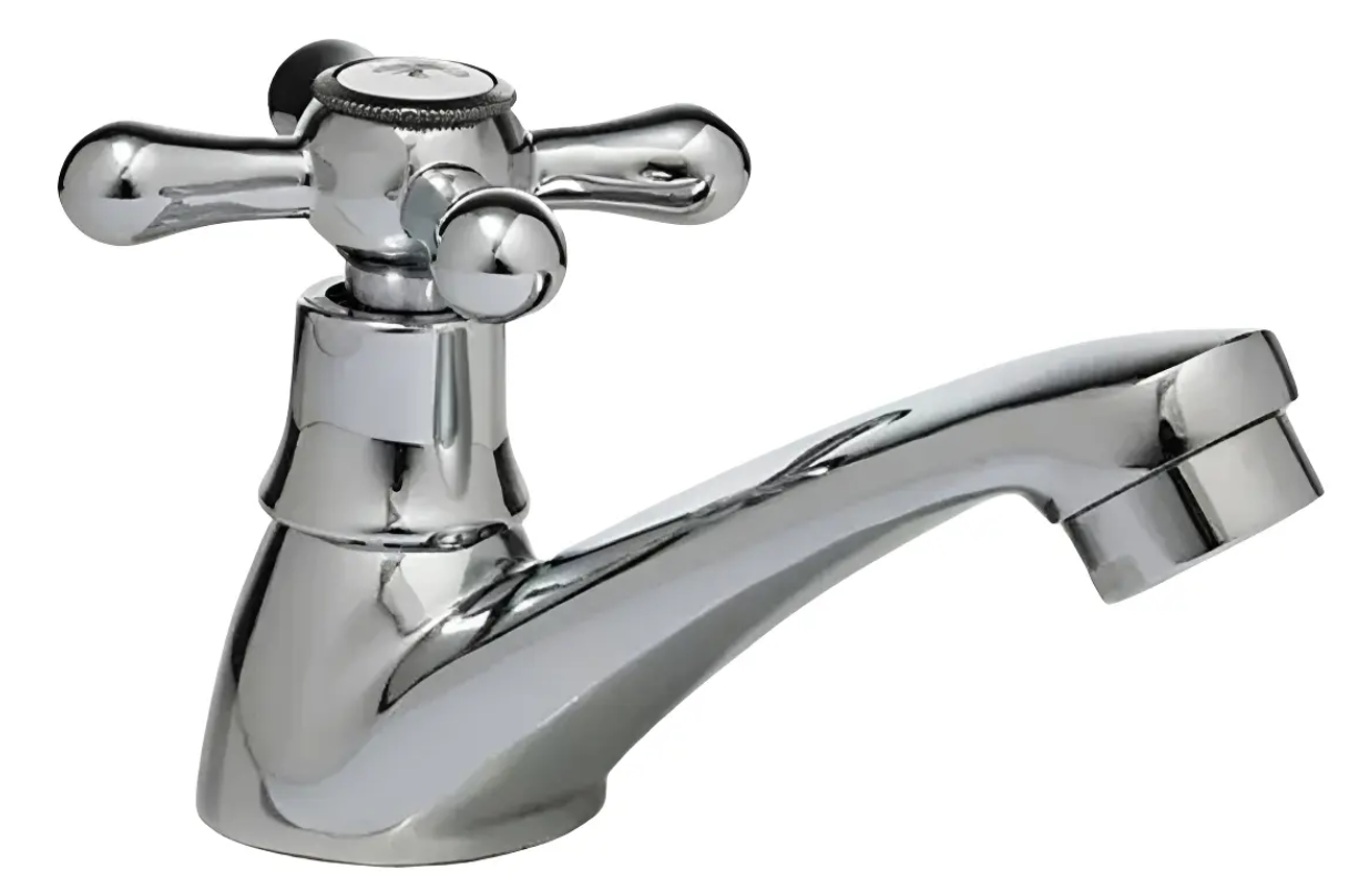 Griferia Canilla Lavatorio 1 Agua Fria/caliente Mozart 8591 Acabado Brillante Color Plateado