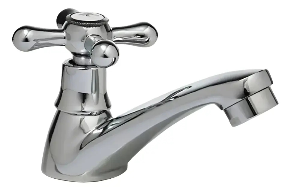 Griferia Canilla Lavatorio 1 Agua Fria/caliente Mozart 8591 Acabado Brillante Color Plateado