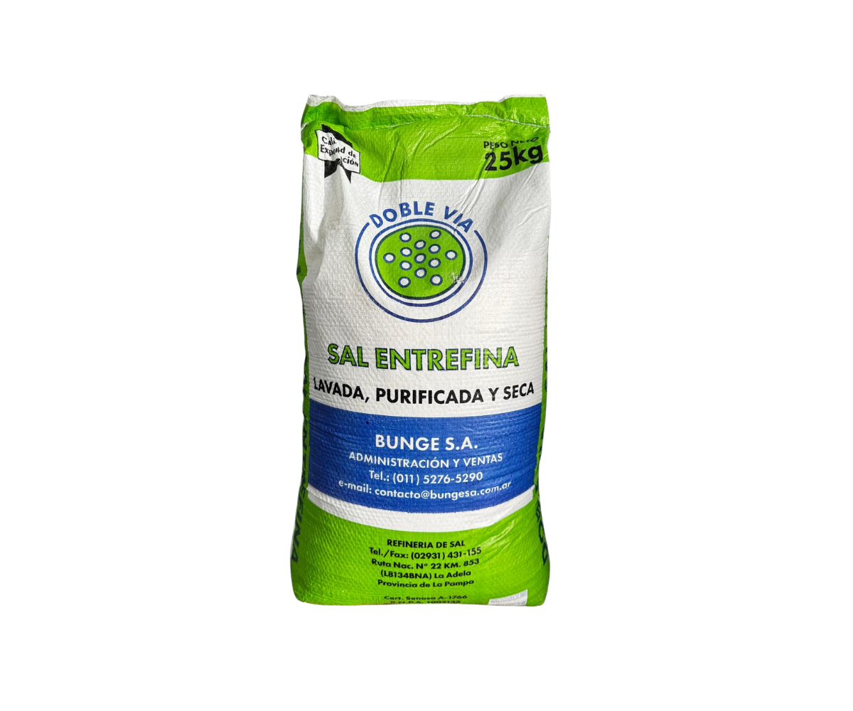 Sal Entrefina Seca Lavada x 25kg