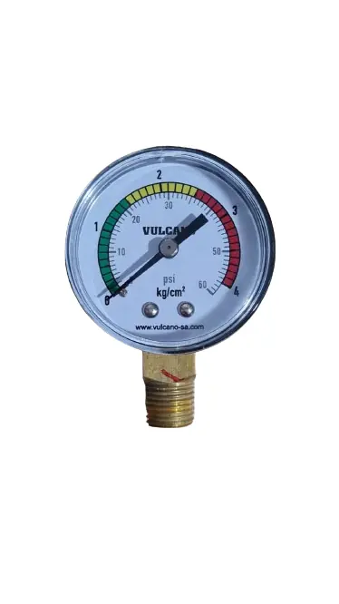 Manómetro filtros piscina – Rosca 1/4″ lateral Vulcano