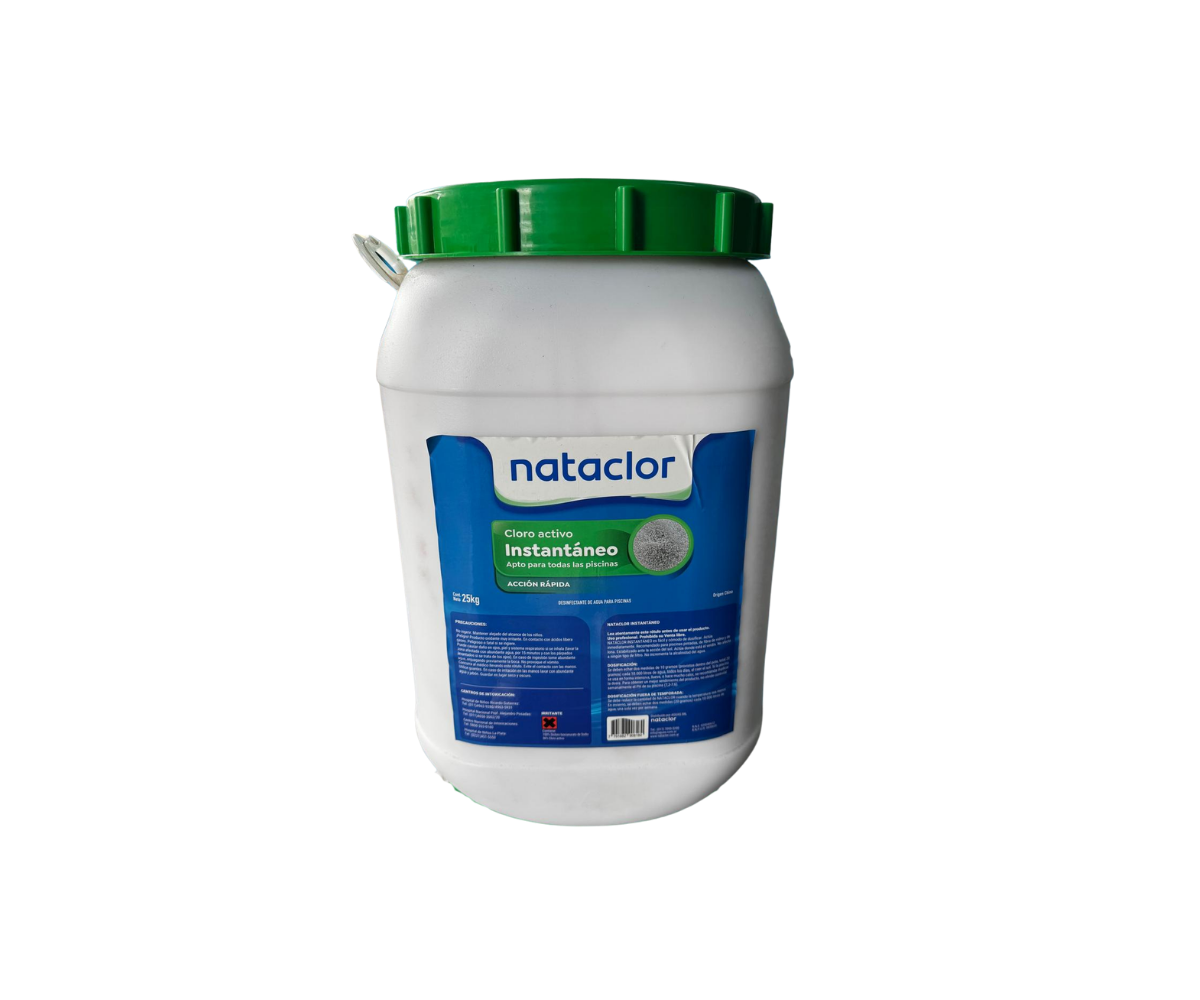 Cuñete de Cloro Instantáneo Rápida Disolución Nataclor 25 kg