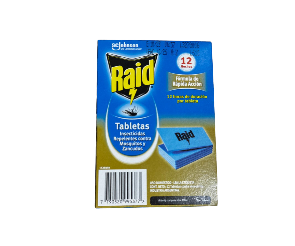 Tabletas Raid x 12
