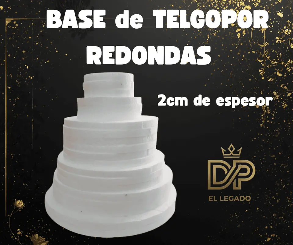 Base Telgopor redonda 10cm x 2cm