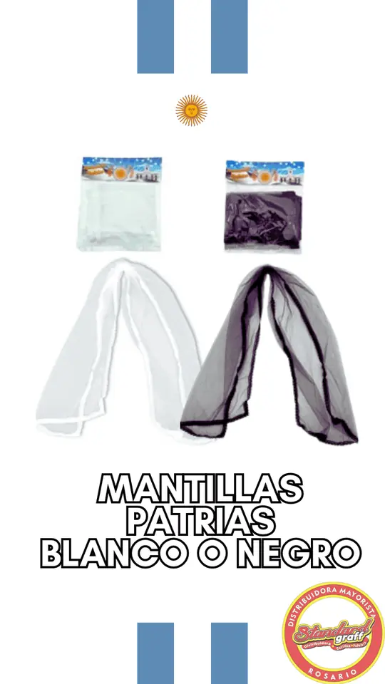 Mantilla patria x1 blanca