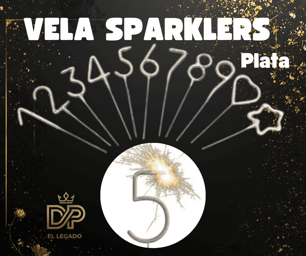 Vela Sparklers x 1 unidad Estrella Plateada